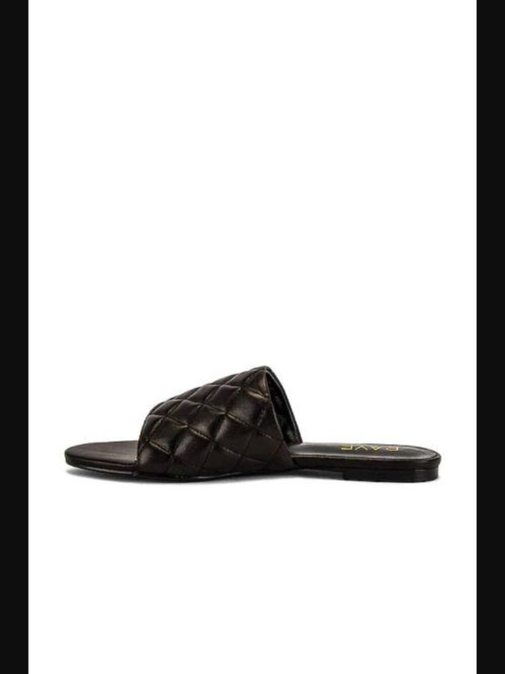 RAYE Ren Quilted Leather Slide Sandal in Black | Size 7.5 - Picture 5 of 5